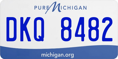 MI license plate DKQ8482