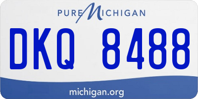 MI license plate DKQ8488