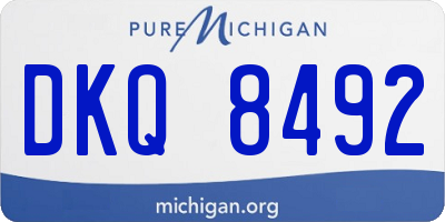 MI license plate DKQ8492