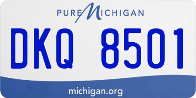 MI license plate DKQ8501