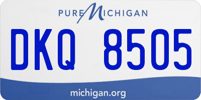 MI license plate DKQ8505