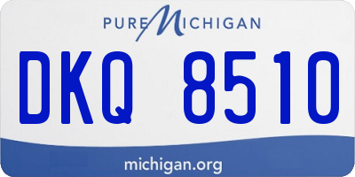 MI license plate DKQ8510