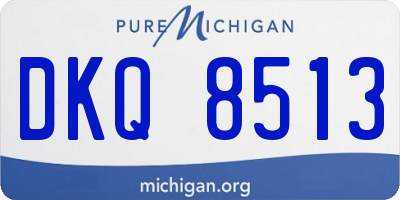 MI license plate DKQ8513