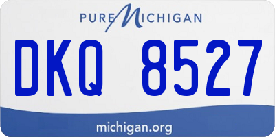 MI license plate DKQ8527
