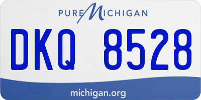 MI license plate DKQ8528