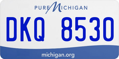 MI license plate DKQ8530