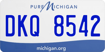 MI license plate DKQ8542