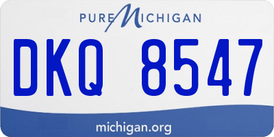 MI license plate DKQ8547