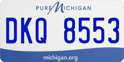 MI license plate DKQ8553
