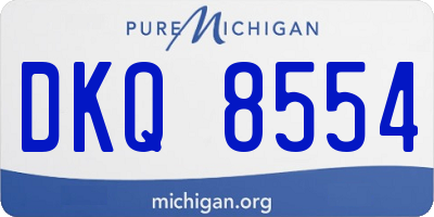 MI license plate DKQ8554