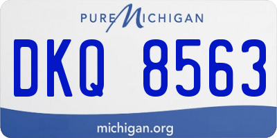 MI license plate DKQ8563
