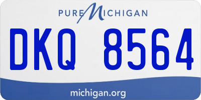 MI license plate DKQ8564