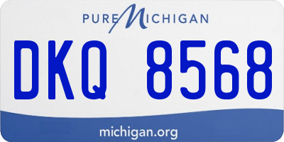 MI license plate DKQ8568