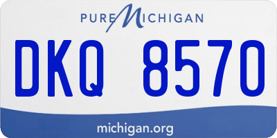 MI license plate DKQ8570