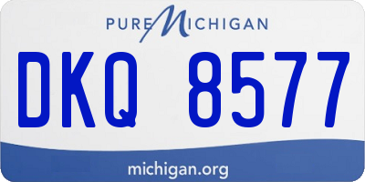 MI license plate DKQ8577