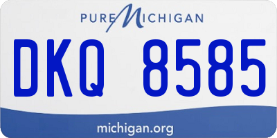 MI license plate DKQ8585