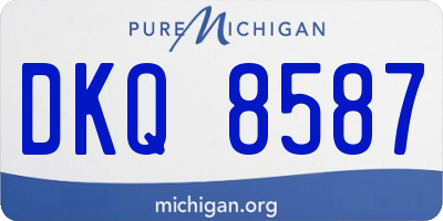 MI license plate DKQ8587