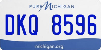 MI license plate DKQ8596