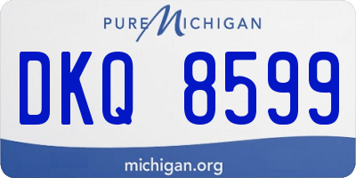 MI license plate DKQ8599