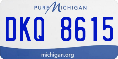 MI license plate DKQ8615