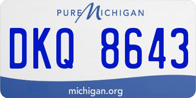 MI license plate DKQ8643