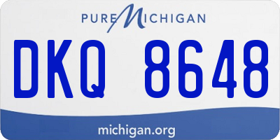 MI license plate DKQ8648