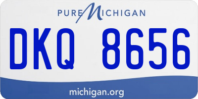 MI license plate DKQ8656