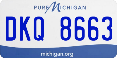 MI license plate DKQ8663