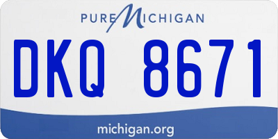 MI license plate DKQ8671