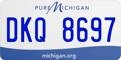 MI license plate DKQ8697