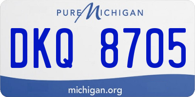MI license plate DKQ8705