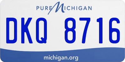 MI license plate DKQ8716