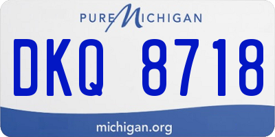 MI license plate DKQ8718
