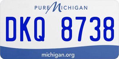 MI license plate DKQ8738