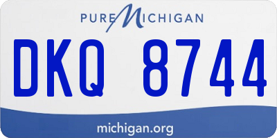 MI license plate DKQ8744