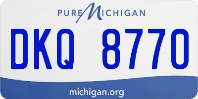MI license plate DKQ8770