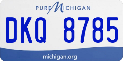 MI license plate DKQ8785