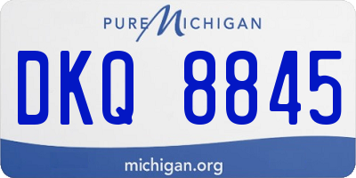 MI license plate DKQ8845