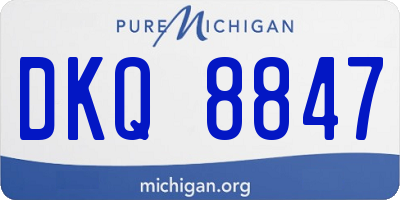 MI license plate DKQ8847