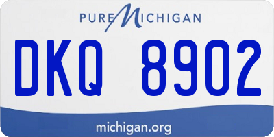 MI license plate DKQ8902