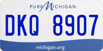 MI license plate DKQ8907