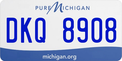 MI license plate DKQ8908