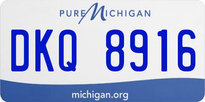 MI license plate DKQ8916