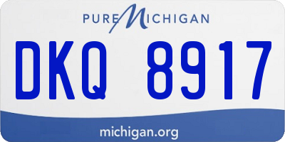 MI license plate DKQ8917