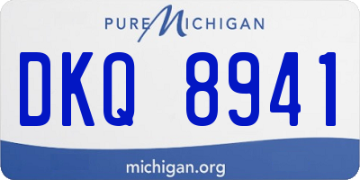MI license plate DKQ8941