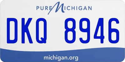 MI license plate DKQ8946
