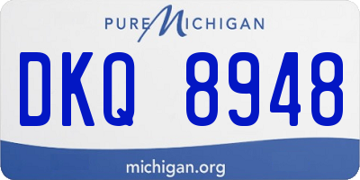 MI license plate DKQ8948