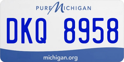 MI license plate DKQ8958