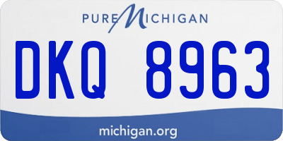 MI license plate DKQ8963