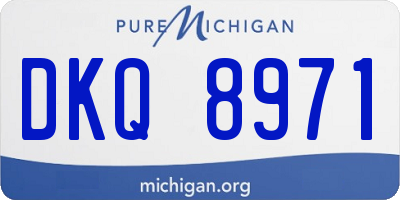 MI license plate DKQ8971